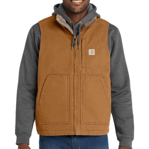 Sherpa Lined Mock Neck Vest Thumbnail