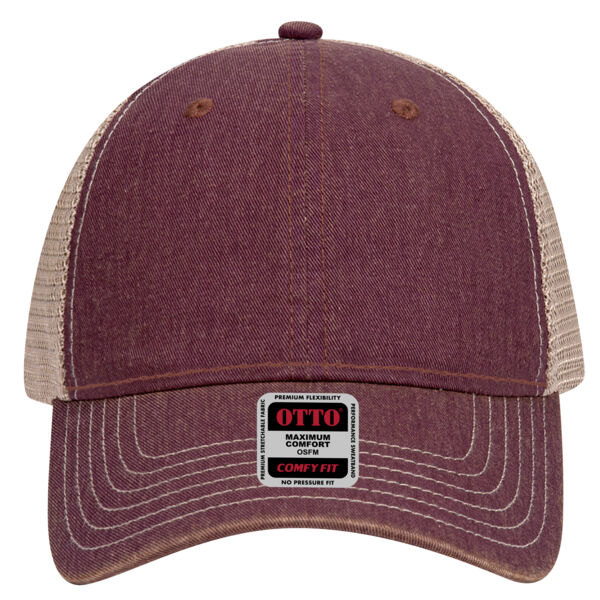 OTTO CAP® 6 Panel Low Profile Mesh Back Trucker Dad Hat Thumbnail