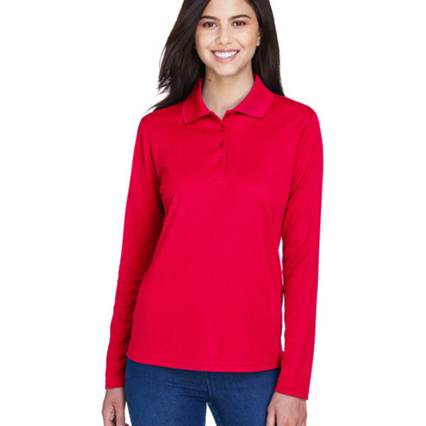 Ladies' Pinnacle Performance Long-Sleeve Piqué Polo Thumbnail