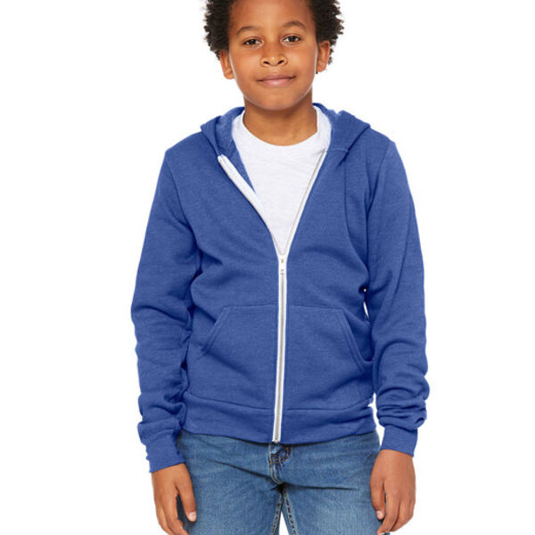 Youth Sponge Fleece Full-Zip Hooded Sweatshirt Thumbnail