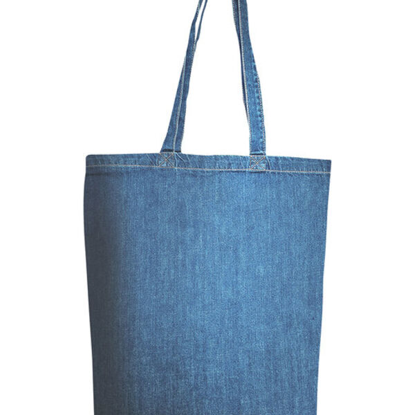 Cotton Denim Gusseted Tote Bag Thumbnail