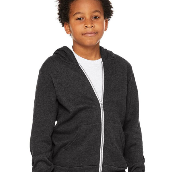 Youth Sponge Fleece Full-Zip Hoodie Sweatshirt Thumbnail