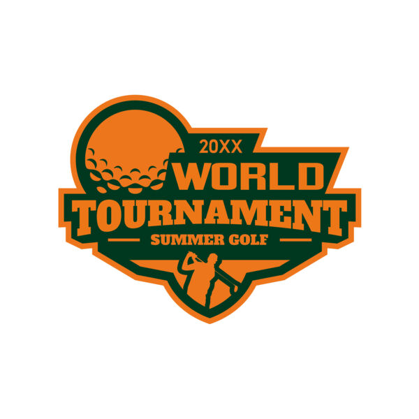 World Tournament Simmer Golf logo template Thumbnail